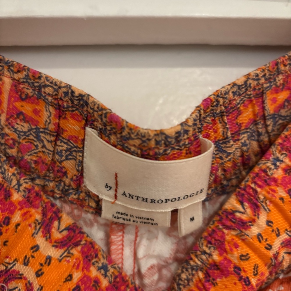 Anthropologie Vibrant Orange and Pink Pants Size M - Picture 4 of 8
